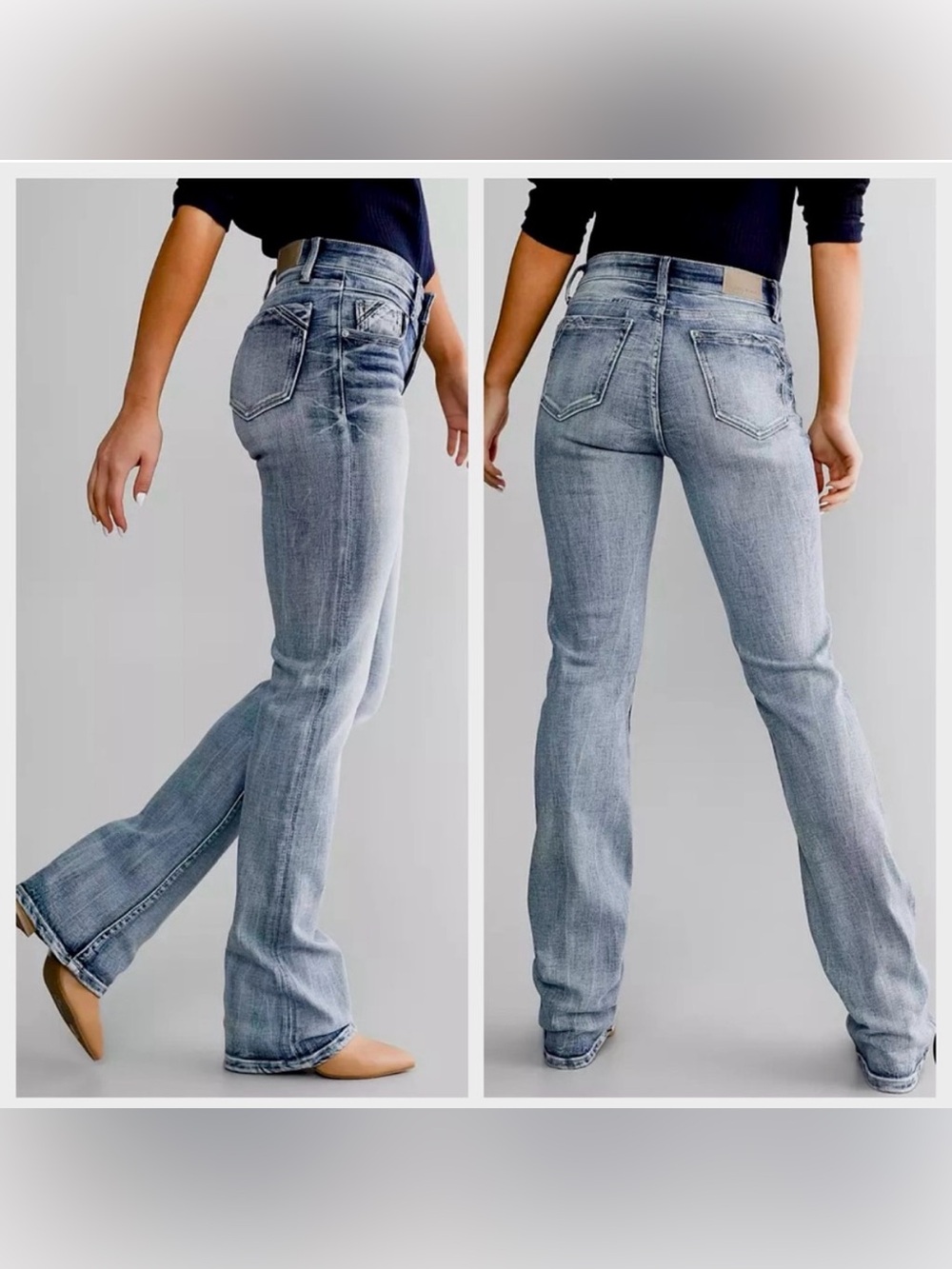 Buckle Black Bootcut Fit No. 53 Tailored Bootcut Ombré Jeans Size 27 x 32 EUC